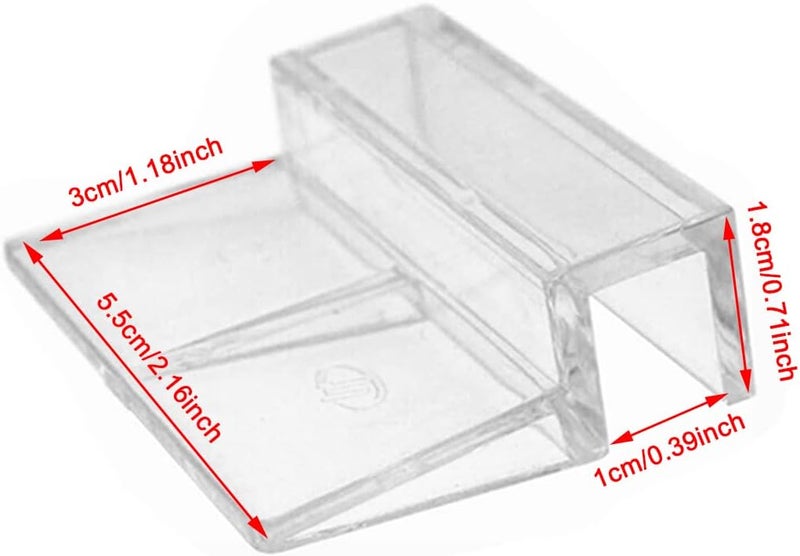 Weilan Aquarium Lid Clips 10mm Thick Rimless Tank Cover Clips Acrylic Fish Tank Cover Support Holder,15Pieces - Image 4
